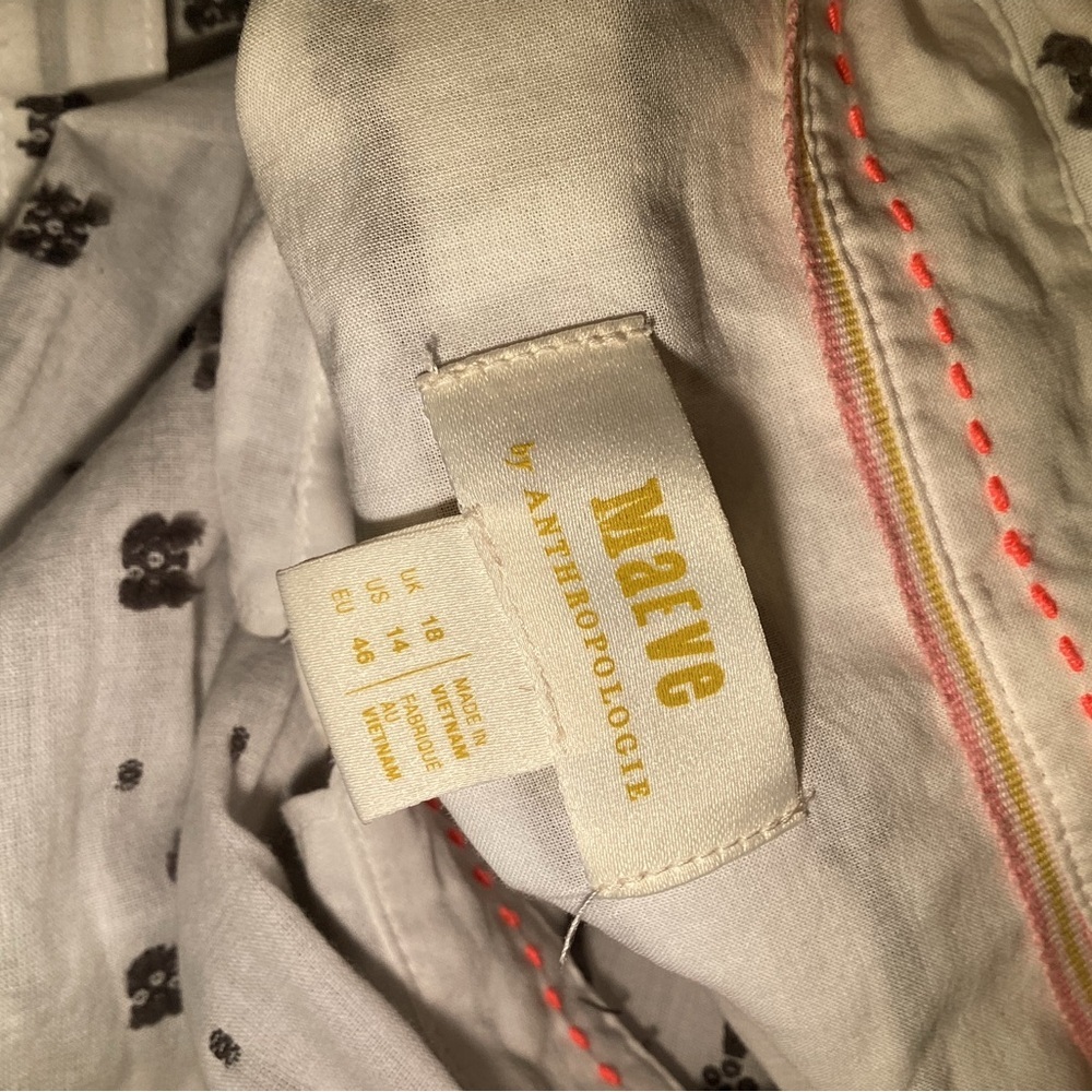 Anthropologie Maeve clip dot button up blouse size 14 - Picture 9 of 11